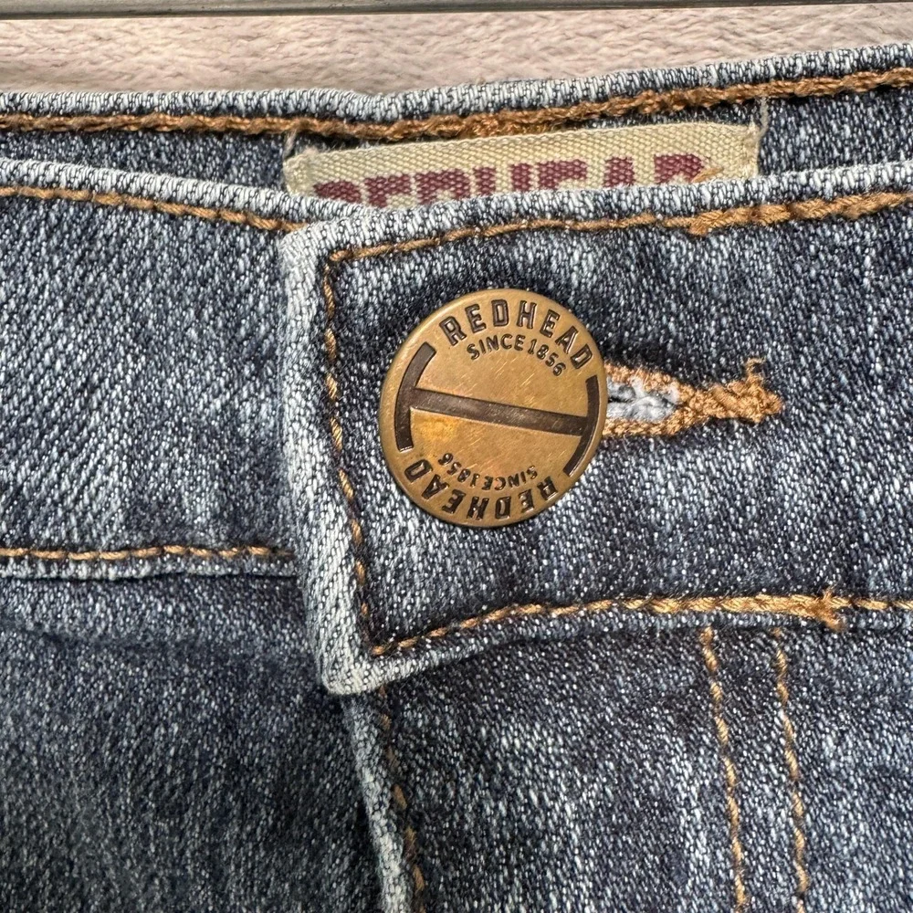 RedHead‎ Jeans Mens 42x32 Blue Stretch Denim Straight Leg Relaxed Fit Casual